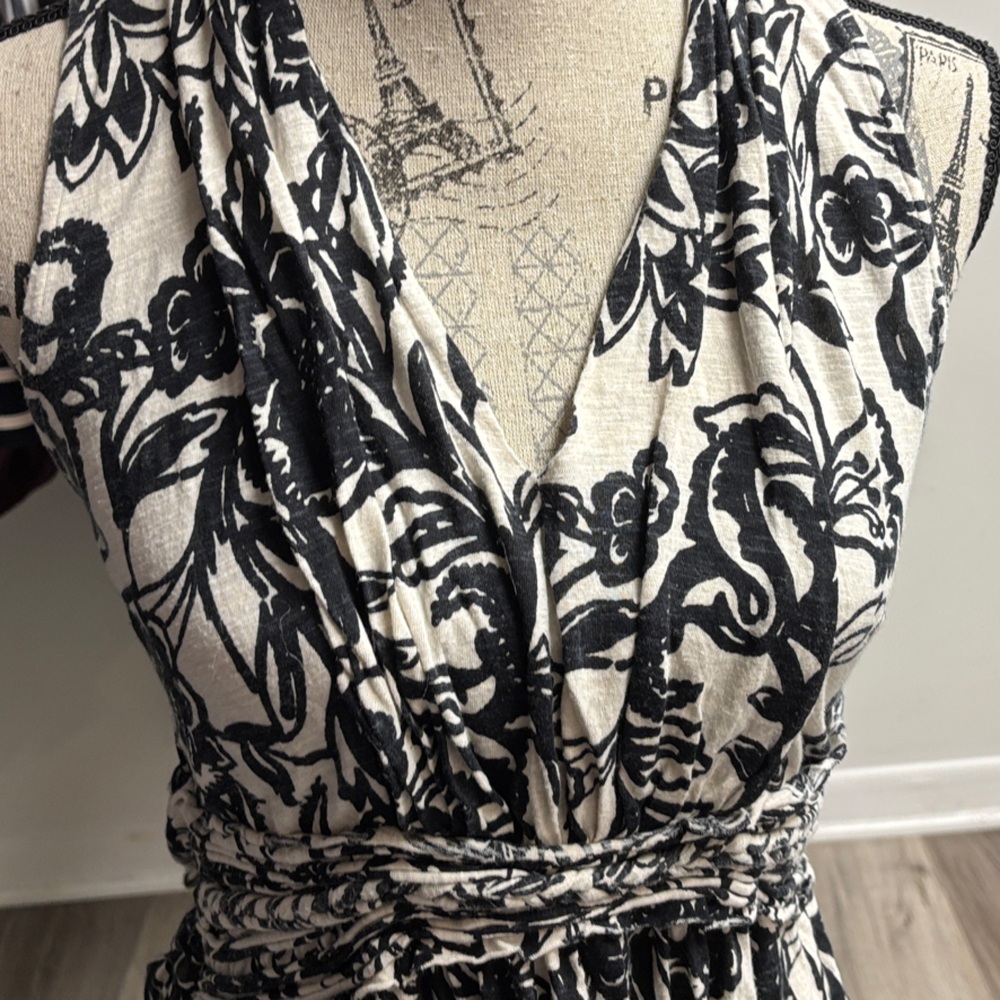 Y2K LOFT Black and Cream Floral Blouse - Picture 5 of 15